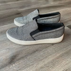 Michael Kors Keaton Slip on Sneaker - Silver - Woman’s Size 7.5